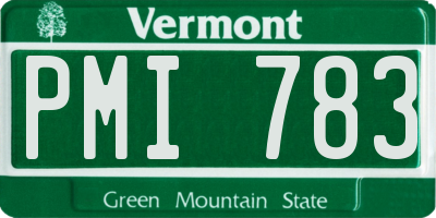 VT license plate PMI783