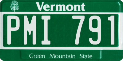 VT license plate PMI791