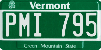 VT license plate PMI795