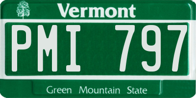 VT license plate PMI797