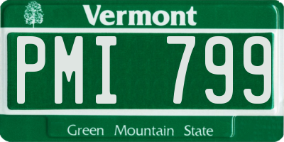 VT license plate PMI799