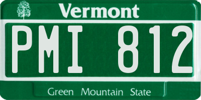 VT license plate PMI812