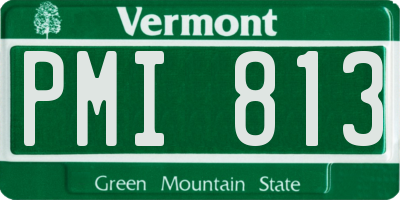 VT license plate PMI813
