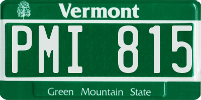 VT license plate PMI815