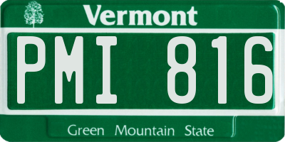 VT license plate PMI816