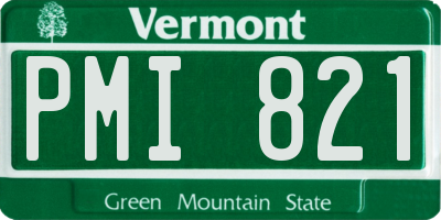 VT license plate PMI821