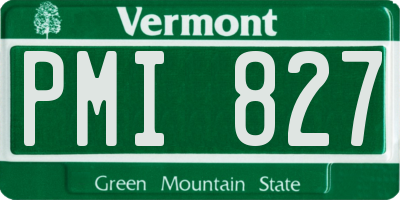 VT license plate PMI827