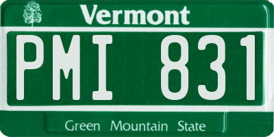 VT license plate PMI831