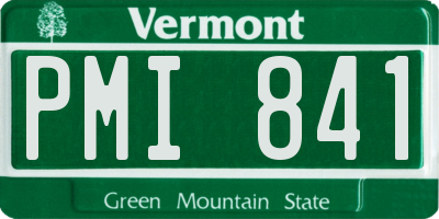 VT license plate PMI841