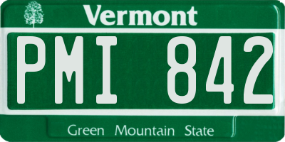 VT license plate PMI842