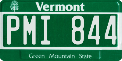 VT license plate PMI844
