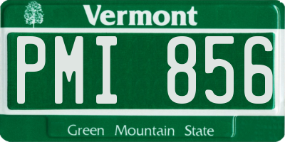 VT license plate PMI856