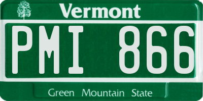 VT license plate PMI866