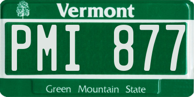 VT license plate PMI877