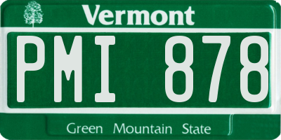 VT license plate PMI878