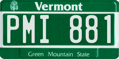 VT license plate PMI881
