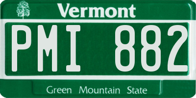 VT license plate PMI882