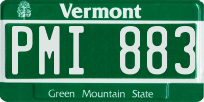 VT license plate PMI883