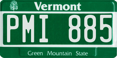 VT license plate PMI885