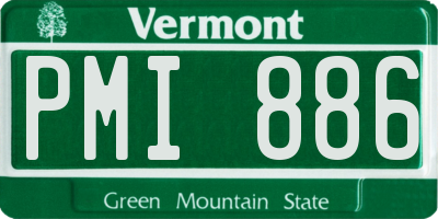 VT license plate PMI886