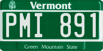VT license plate PMI891