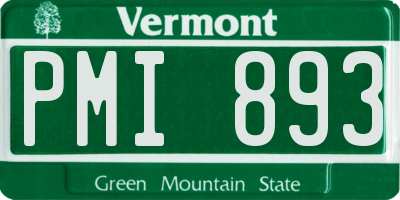 VT license plate PMI893