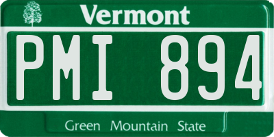 VT license plate PMI894