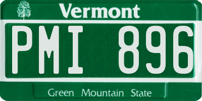 VT license plate PMI896
