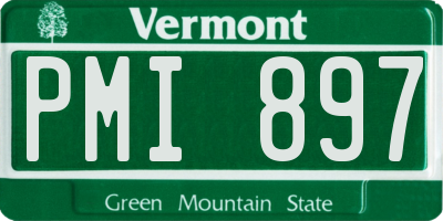 VT license plate PMI897