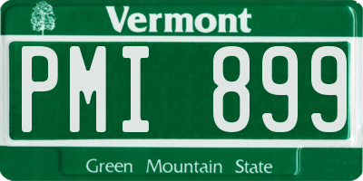 VT license plate PMI899