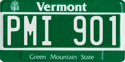 VT license plate PMI901