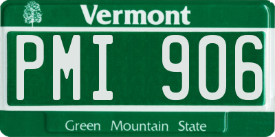 VT license plate PMI906