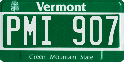 VT license plate PMI907