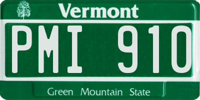 VT license plate PMI910