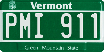 VT license plate PMI911