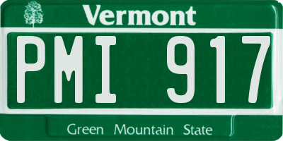 VT license plate PMI917