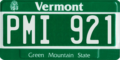 VT license plate PMI921