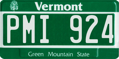 VT license plate PMI924