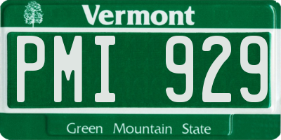 VT license plate PMI929