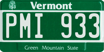 VT license plate PMI933