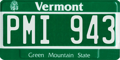 VT license plate PMI943