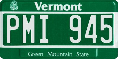 VT license plate PMI945