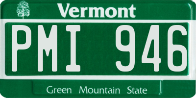 VT license plate PMI946