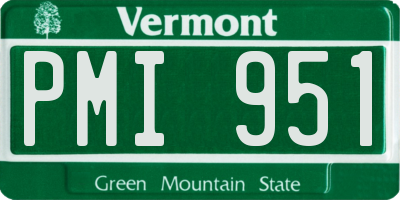 VT license plate PMI951