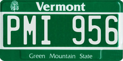 VT license plate PMI956