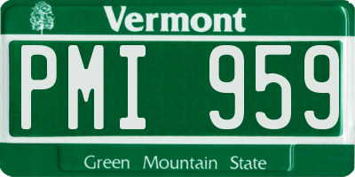 VT license plate PMI959
