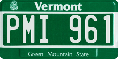 VT license plate PMI961