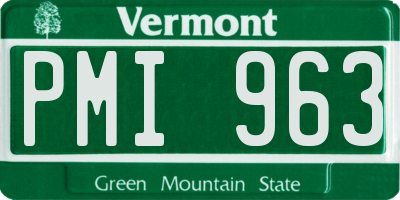 VT license plate PMI963