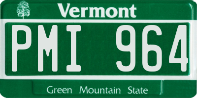 VT license plate PMI964