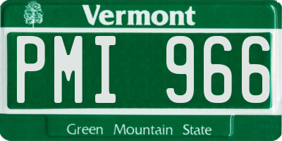 VT license plate PMI966